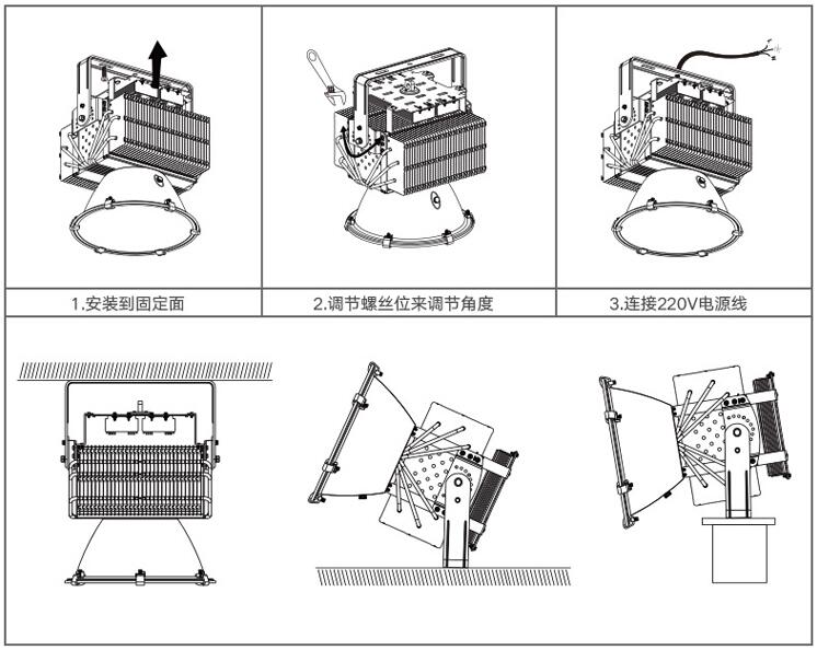 东莞桃子视频在线观看www照明多用途防水大功率led塔吊灯安装示意图