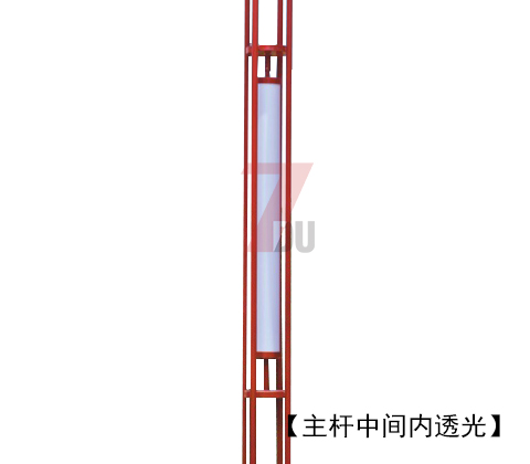 (QDJGDZ-017)红色火焰造型特色广场园林桃子视频网站主杆内透光位置